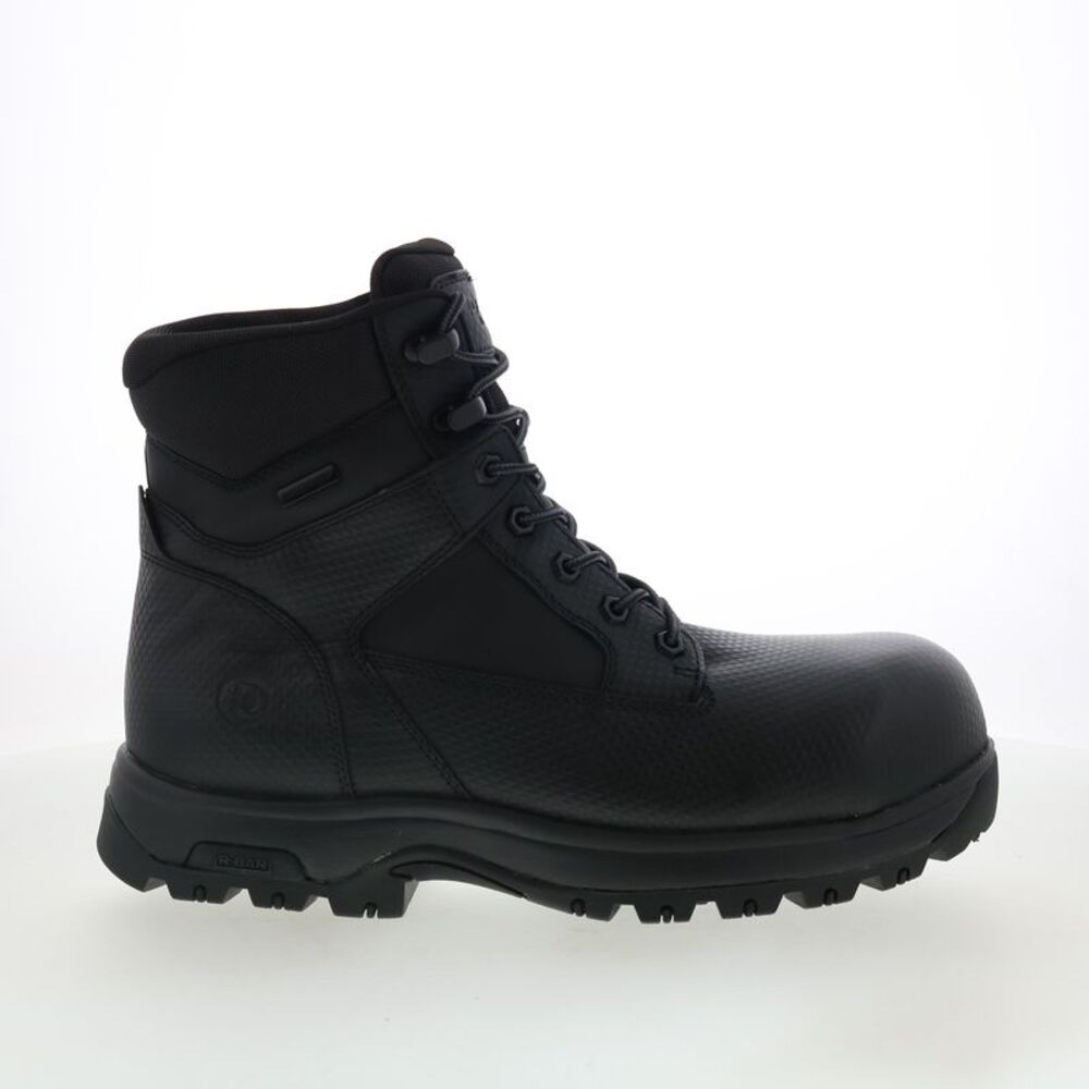 Dunham Mens 8000 Works Waterproof Safety 6" Plain Toe Boot Black Boots (NWT)